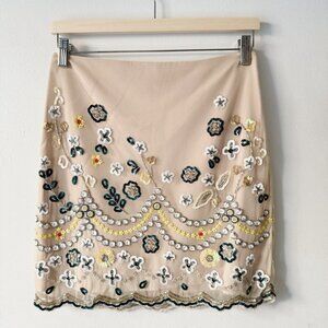 Club Monaco Embellished Sequin Mini Skirt